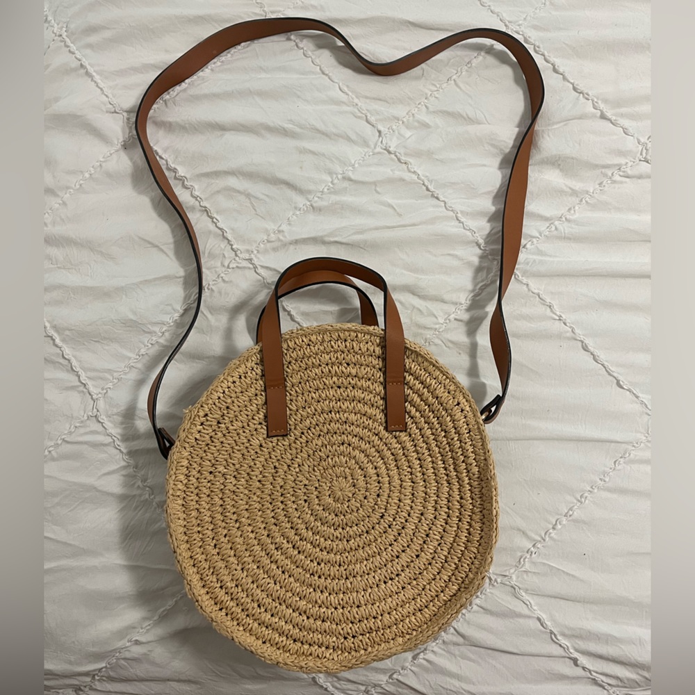 Straw H&M Crossbody Bag